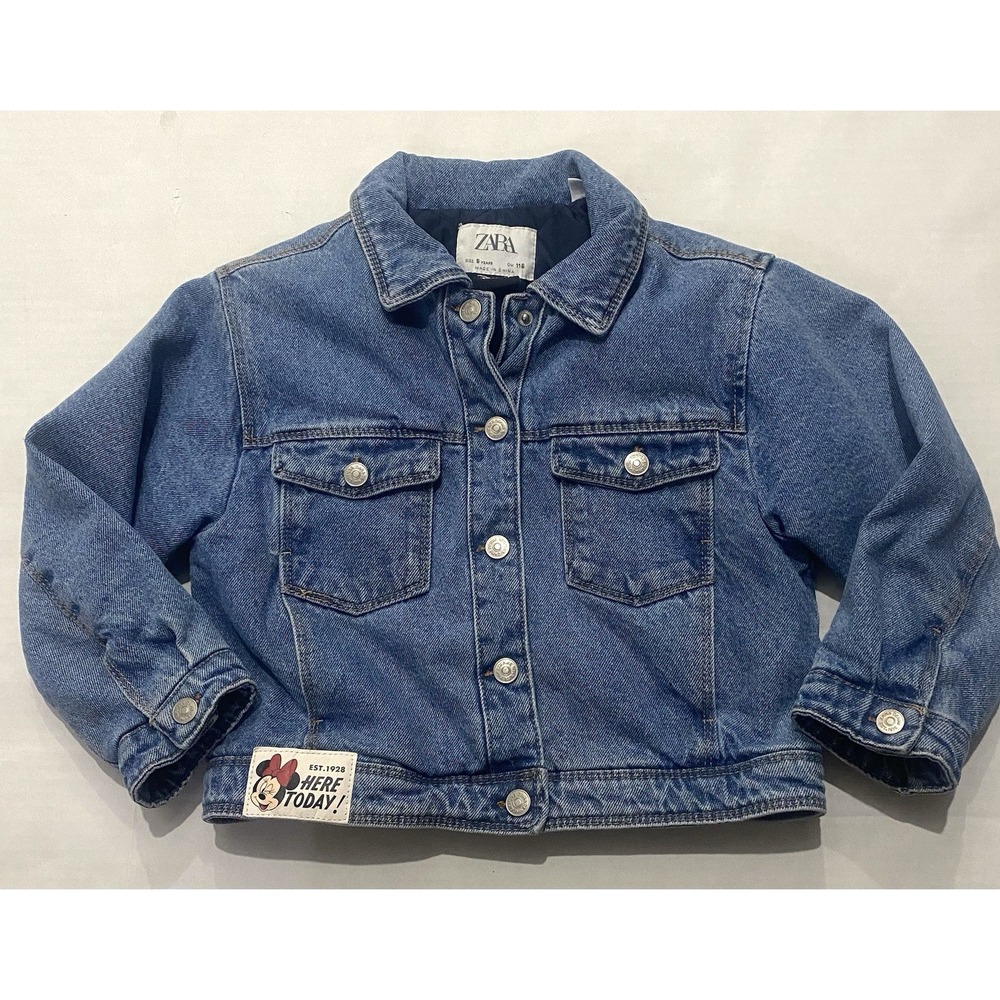 Zara Minnie Mouse Kids Denim Jacket. 6 Yrs